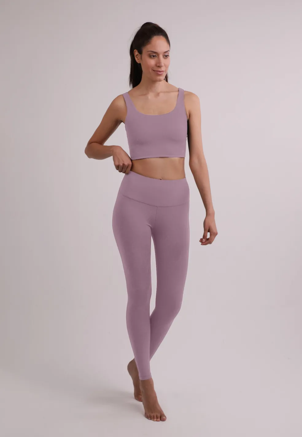 Yoga Aktivity-Top aus recyceltem Polyester orchid purple